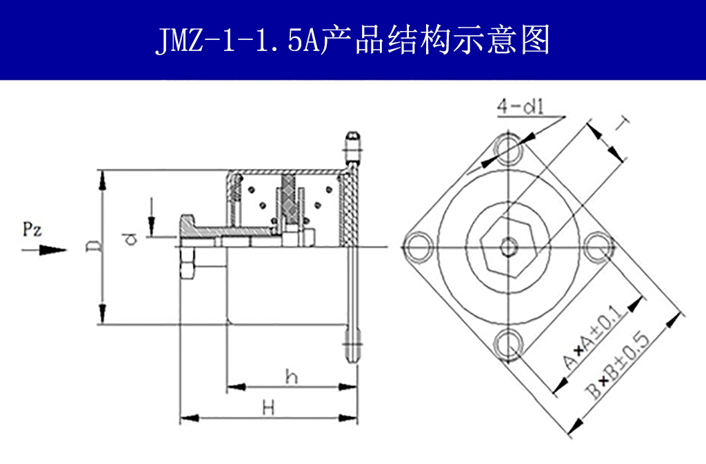 JMZ-1-1.5A摩擦阻尼隔振器結(jié)構(gòu)